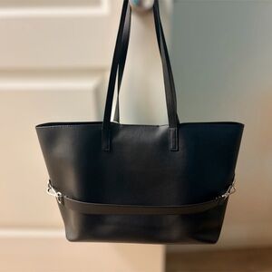 AWAY travel Latitude Large Black Leather Tote Bag